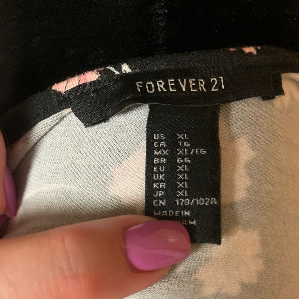 Forever 21 Black Floral Mini Dress - Picture 4 of 4